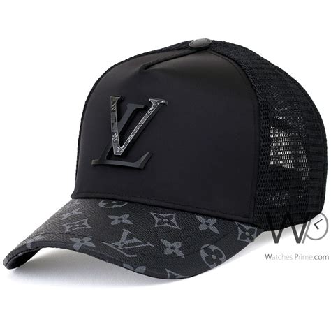 louis vuitton black hat.